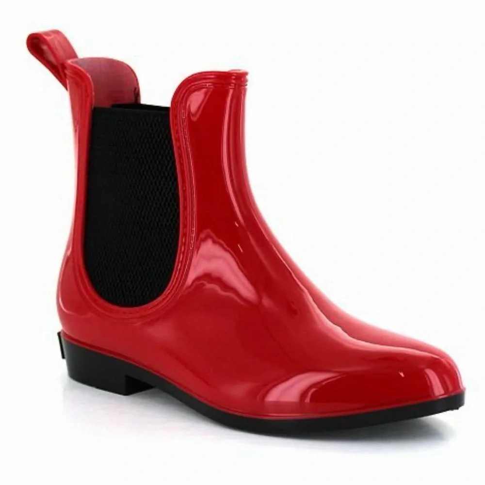 Seven7 Chelsea ankle rain boots Dover red 8